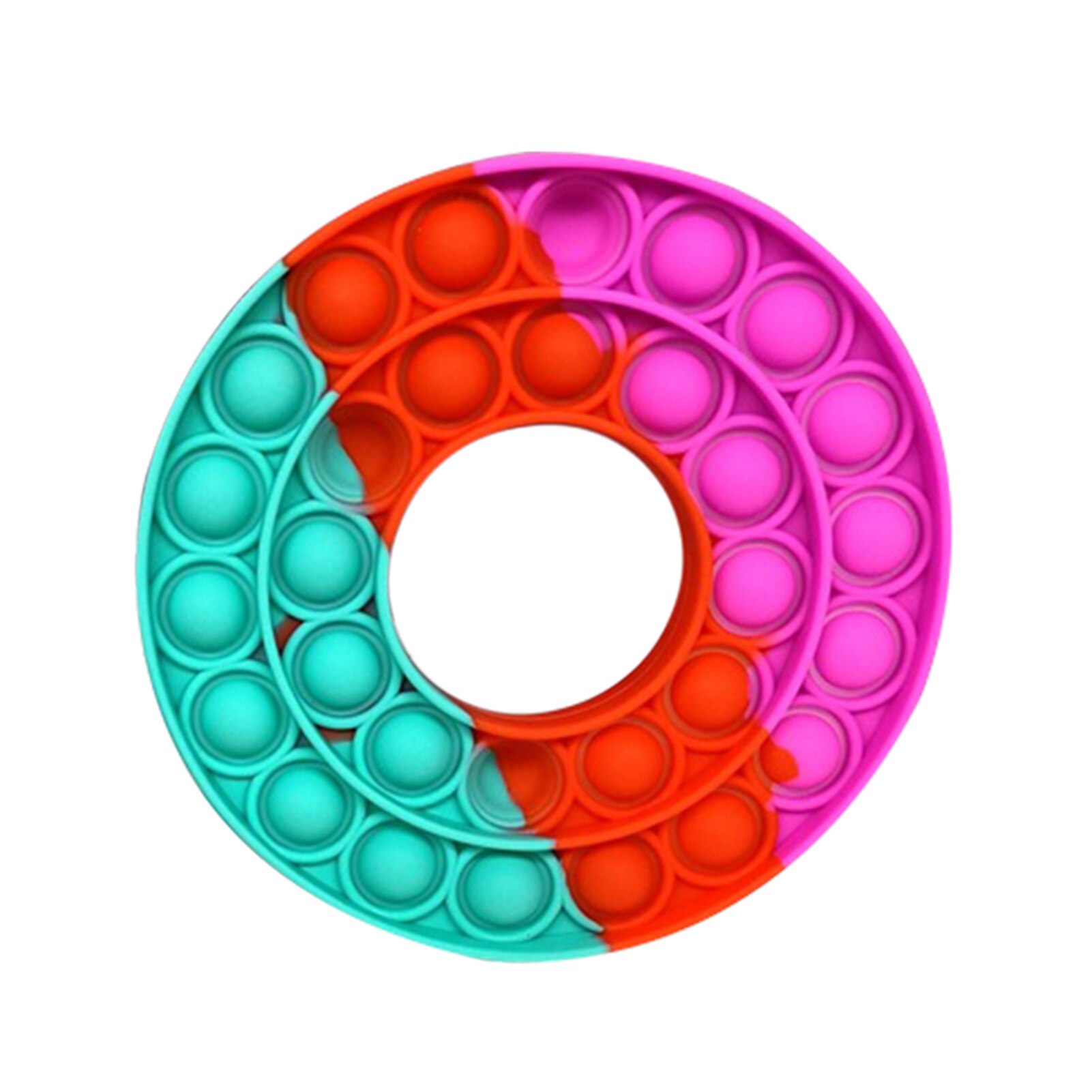 Doughnut Shaped Stress Relief Squeeze Hand Fidget Toys Bubble Sensory Reliver Classic Toys Squeeze Relieve Autism Puzzle: Default Title