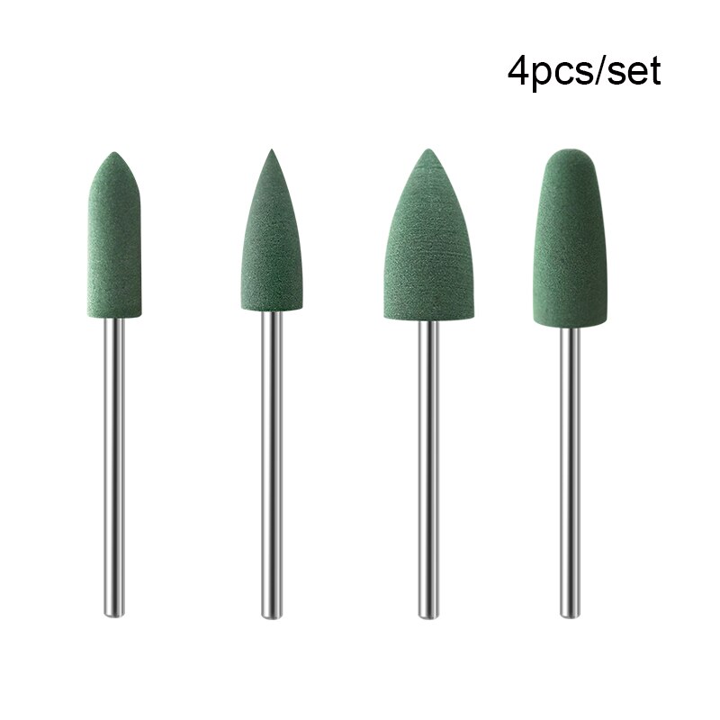 Kads Rubber Silicon Nail Boren Set Elektrische Frezen Voor Manicure Machine Nail Bestanden Roterende Nail Boor Tool: Set 3