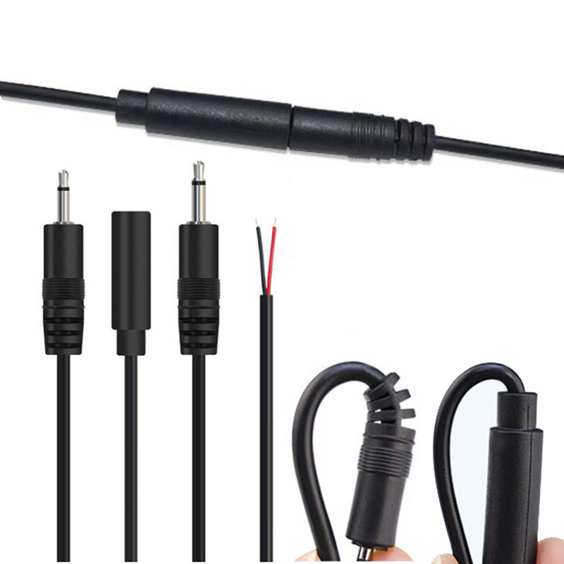 25CM 2.5mm 3.5mm Mono Audio Connector Cable 2pin Wire Extension Cord Male Female Plug DIY Repair Single Head Plug jack