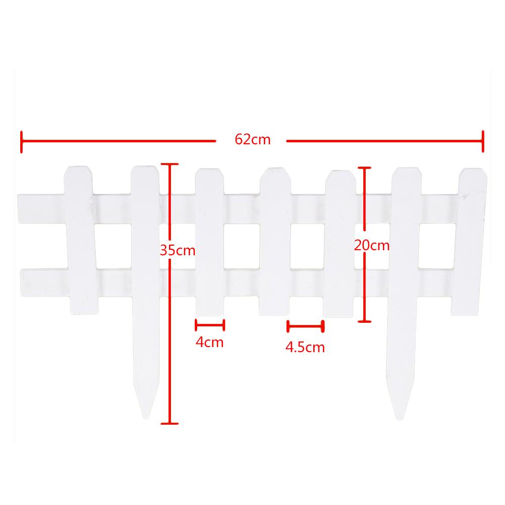 6 Pcs Hout Piket Tuin Hek Rot Proof Diy Tuin Gazon Hek Rand Hekwerk Outdoor Corrosiewerende Houten Hek Voor Buitenshuis
