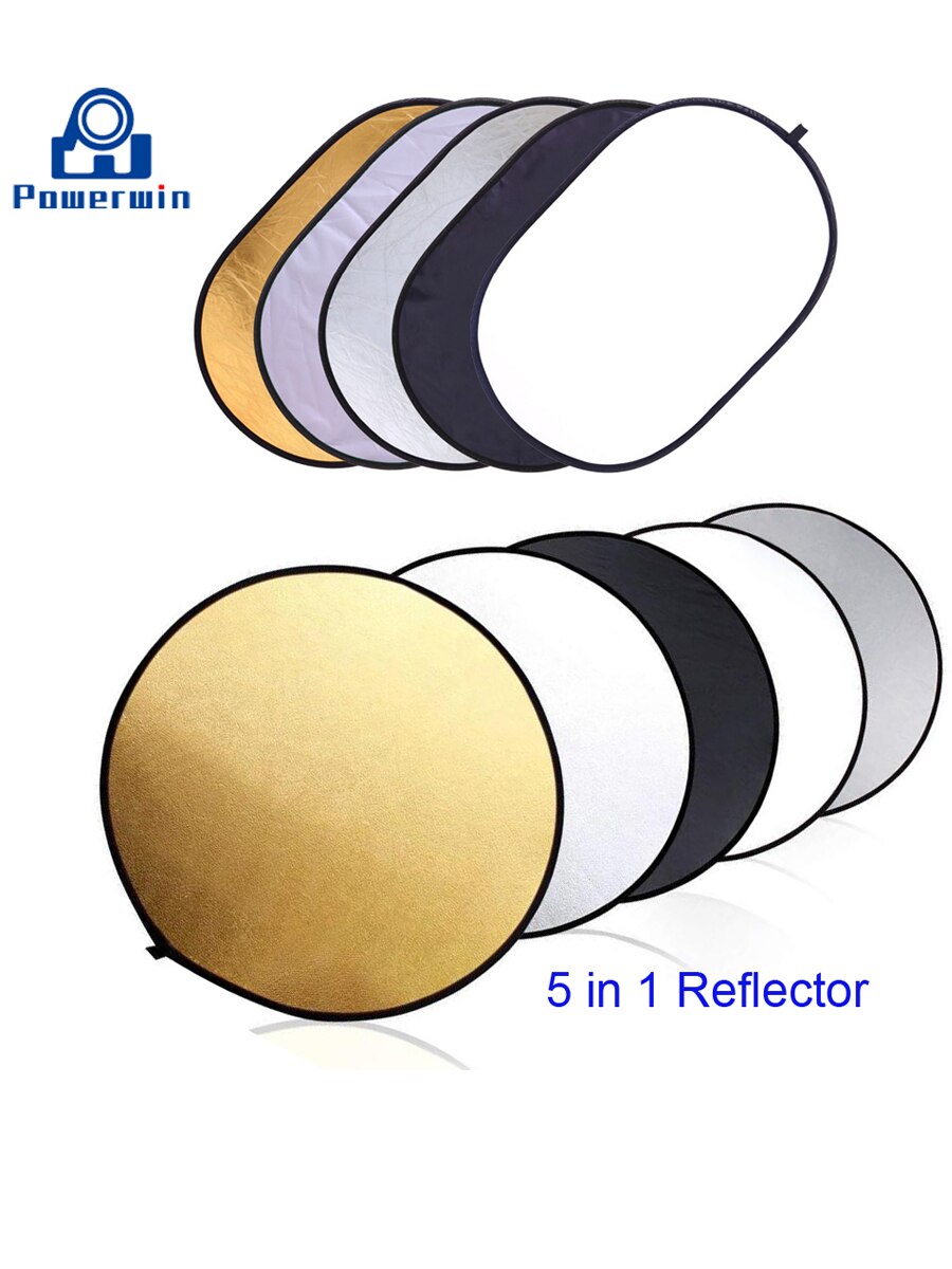 Powerwin 5 in 1 reflektor 110cm tragbare zusammenklappbare disc dslr-kamera blitz studio video lichtständer softbox diffusor hintergrund