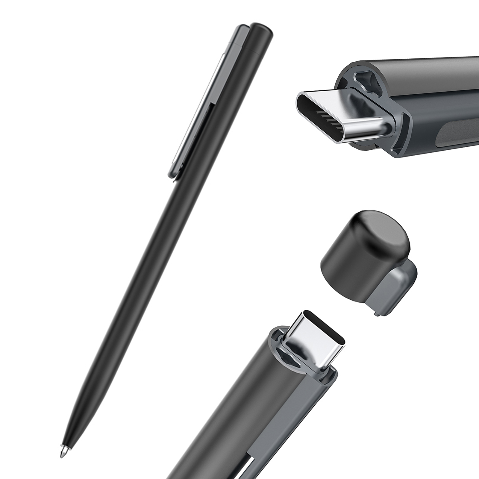 Portable Recording Pen 1536kbps Digital Voice Record Pens TYPE-C Charging Pen-Shaped Recorder for Class Meeting Interview Lawyer