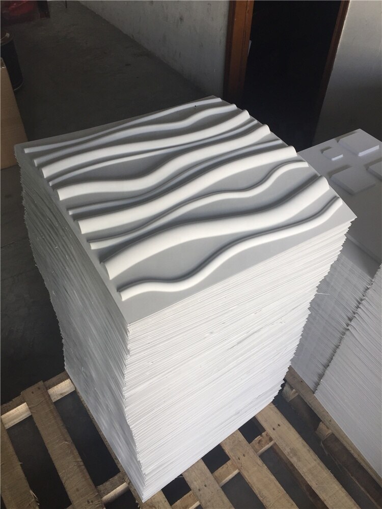 Rask installasjon fuktsikker og flammehemmende 3d veggpanel