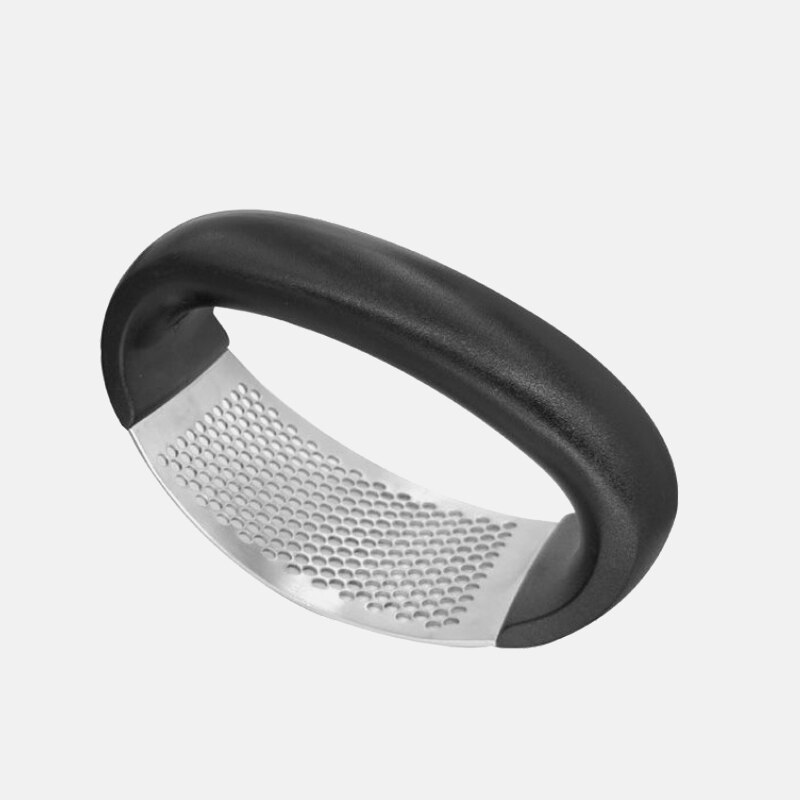 Manual Garlic Presser Garlic Grinding Slicer Chopper Stainless Steel Garlic Presses Cooking Gadgets Garlic Grater Grinder: Black
