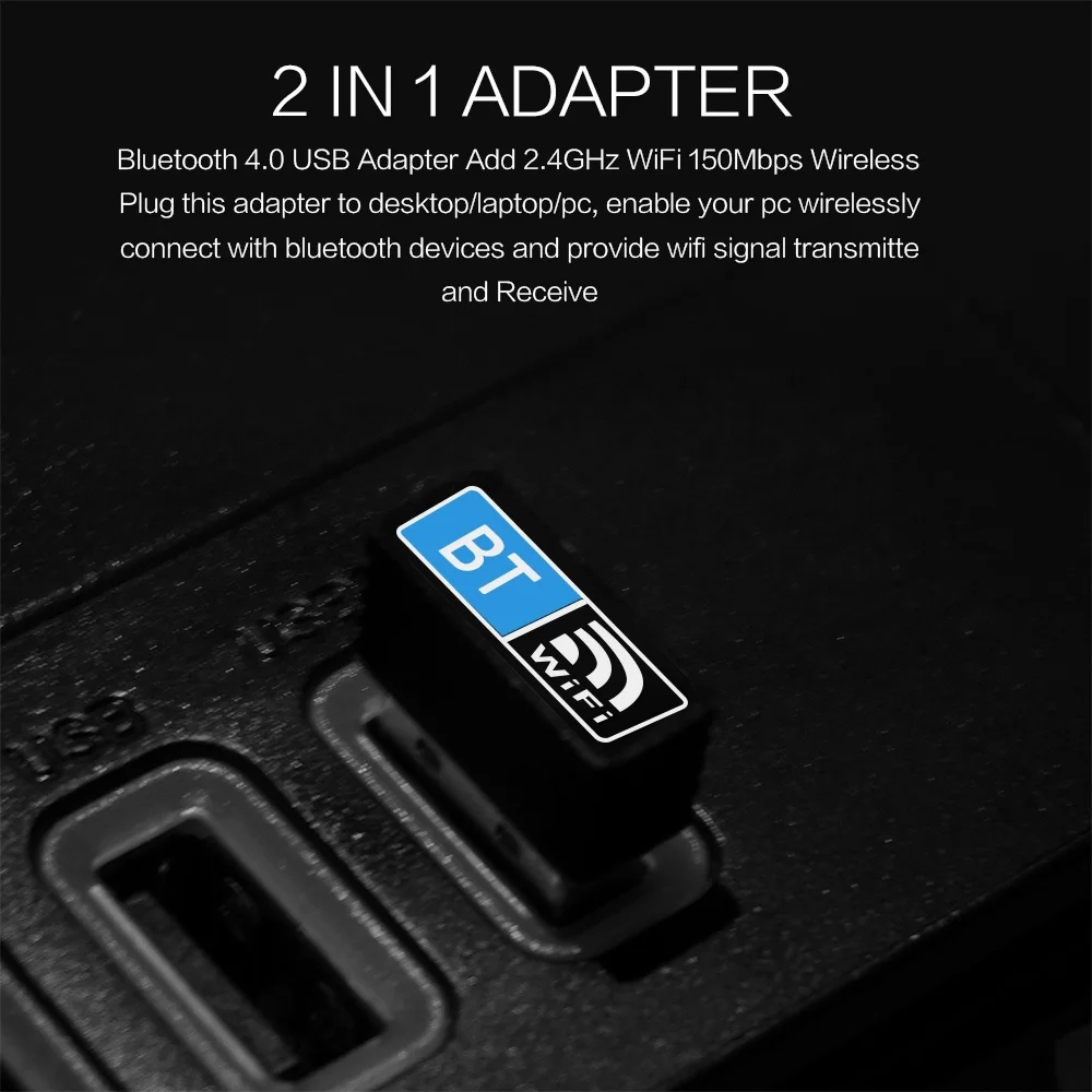 Adattatore nano usb wireless wifi bluetooth 4.0 dual network dongle ricevitore trasmettitore segnale per pc laptop