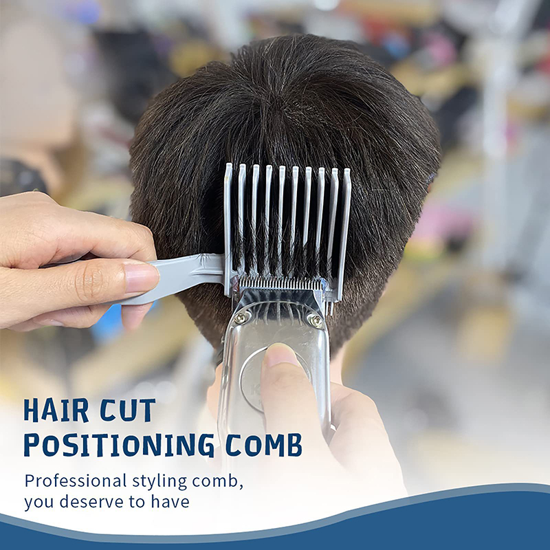 Heren Gradiënt Kapsel Kam Haar Knip Tool Professionele Haar Kam Styling Tools Mannen Platte Top Gids Kam Kapsel Tripper
