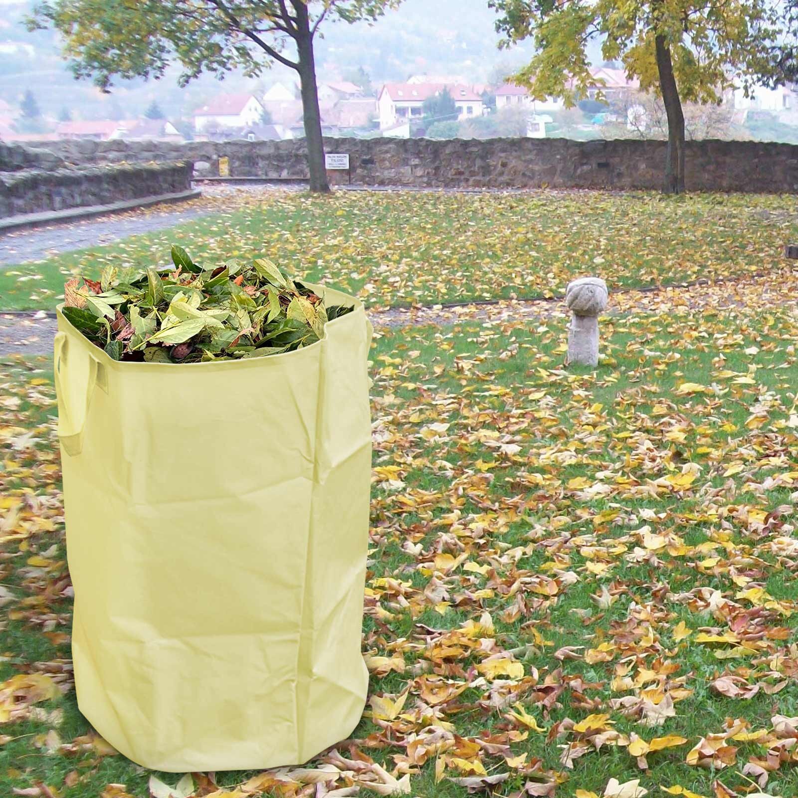 Sac à feuilles de jardin de grande capacité 25 #, sac à ordures Portable, sac de rangement multifonctionnel, grand organisateur de cour, accessoires de jardin