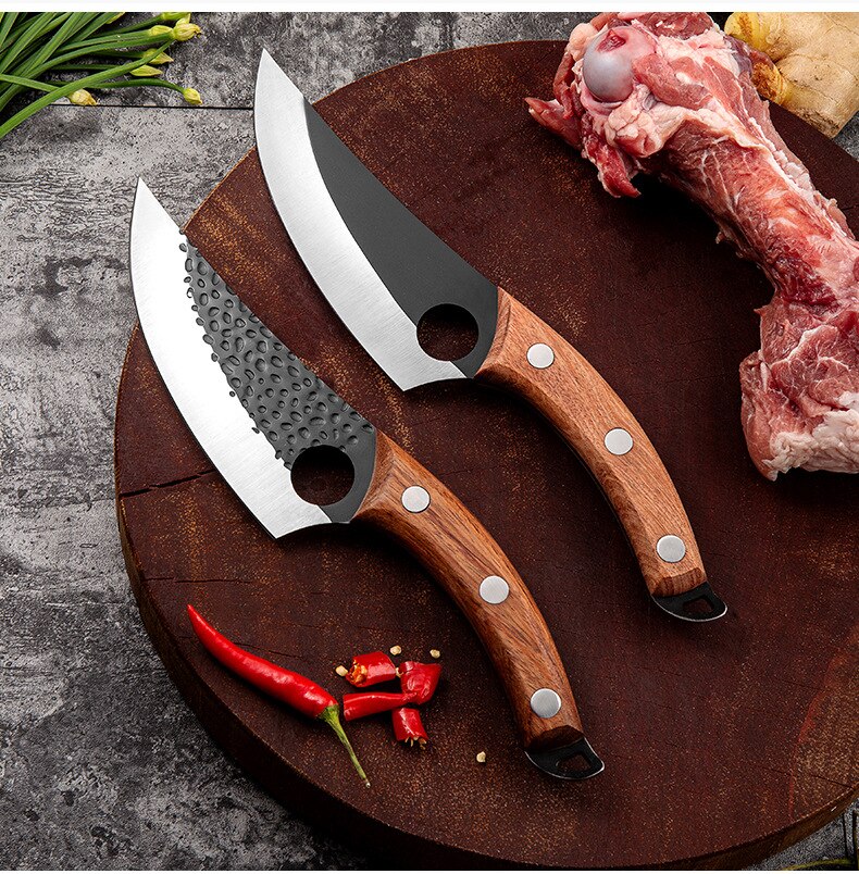 Sharp Blade Steel Kitchen Boning Knifes Fish Filleting Knife Meat Cleaver Butcher Knife Cooking Tools