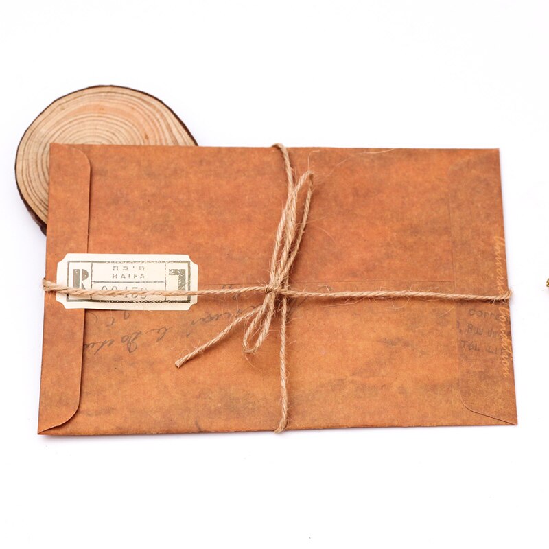 European Vintage old fashioned envelope texture kraft paper lacquer envelope bag postcard stationery DIY packaging