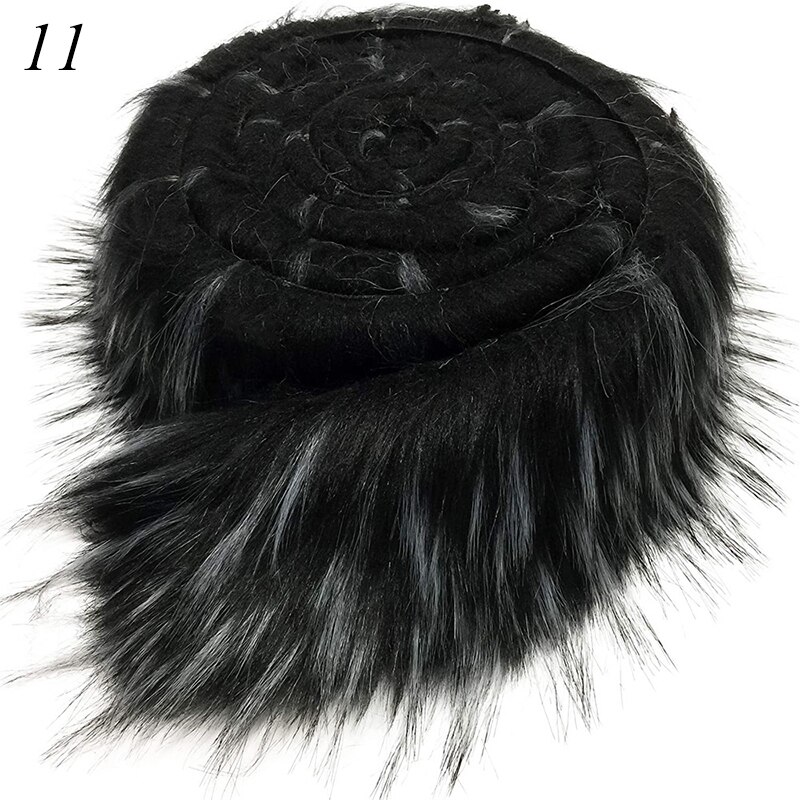 Nachahmung Waschbär Plüsch Faux Fuchs Pelz Kragen Band DIY Weihnachten Plüsch Streifen Kragen Hütte Schal Kleidung roh Rand Pelz Zubehör: 11
