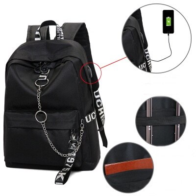 USB Laptop Backpack Women Men Waterproof Anti theft Travel Backpack School Bag For Teenage Boys Girls Students Bookbag Mochila: B-4