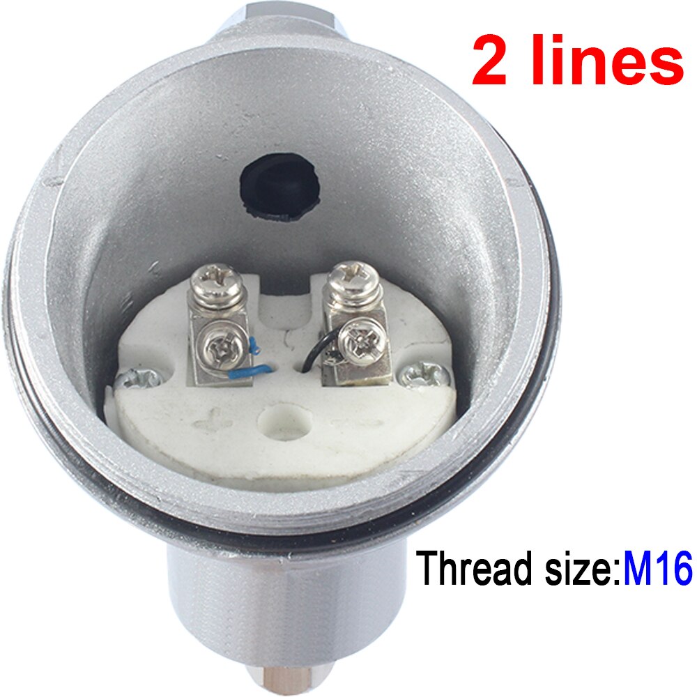 Beweegbare draad  m16 m20 pt100 temperatuursensor sonde zender gepantserde explosieveilige platina rtd thermokoppel weerstand: 2 regels -m16 / 100mm