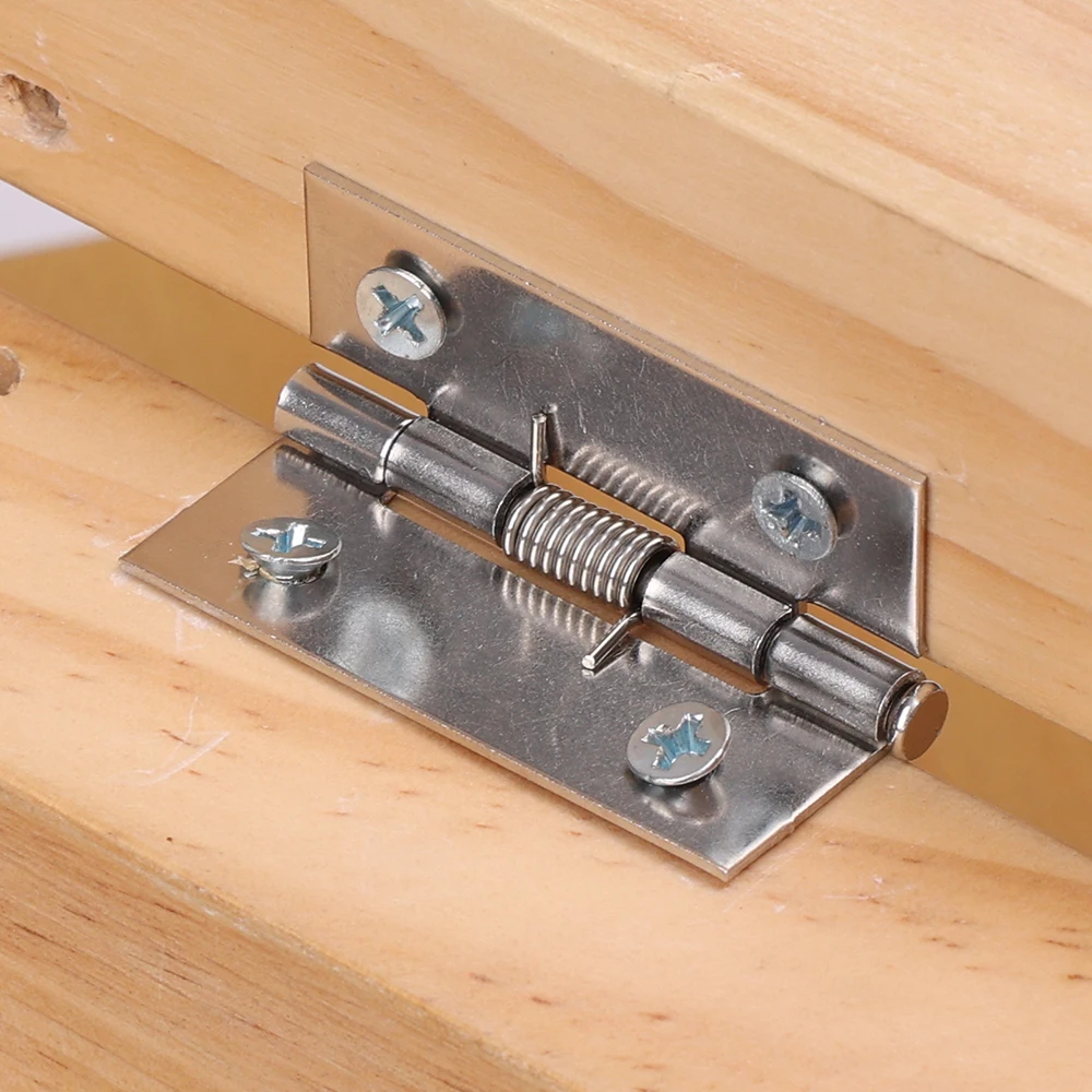1/2Set Self Closing Spring Door Hinges Stainless Steel Hinge For Cabinets Door Closer Automatic Closing Hinge Furniture Hardware
