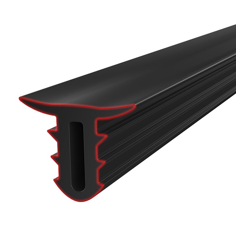 1.6M Car Dashboard Edges Sealing Strip Carbon Fiber pattern Noise Insulation Interior Front Windshield Gap Sealing Rubber Strips: 2