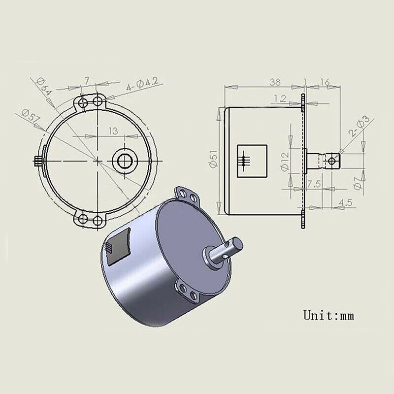 1 stk 50 ktyzpermanent magnet  ac220v 50hz 6w hastighet reduserende synkron girmotor med høyt dreiemoment positiv og negativ inversjon