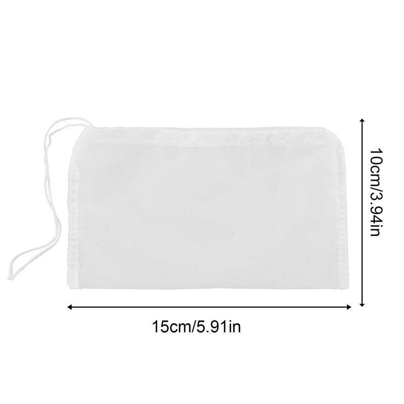 Olut homebrew suodatinpussi maltaiden keittämiseen kiehuva vierre mäski siivilä työkalu verkko nylon ruokasiivilä pussi pähkinämehu keittiövälineet: 15 x 10cm