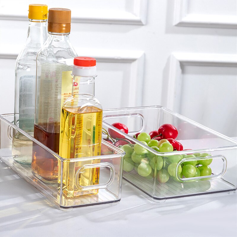 Refrigerator Food Storage Container Fridge Organizer Bins Drawer Transparent Storage Bin Clear Plastic Pantry Food Storage Rack