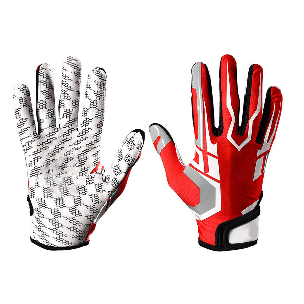 Udendørs sportshandsker skridsikre silikone slidbestandige handsker til baseball fitness aktiviteter bhd 2: Rød / S