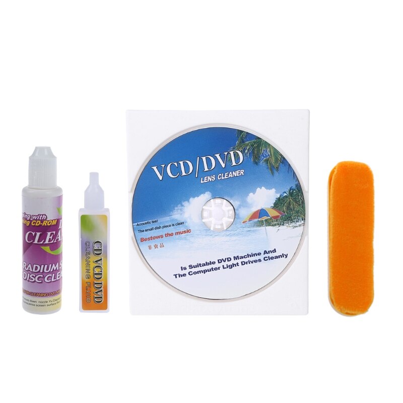 2022 4 in 1 VCD DVD Lens Cleaner for DVD Recorder/Player Gaming System Clean Suit