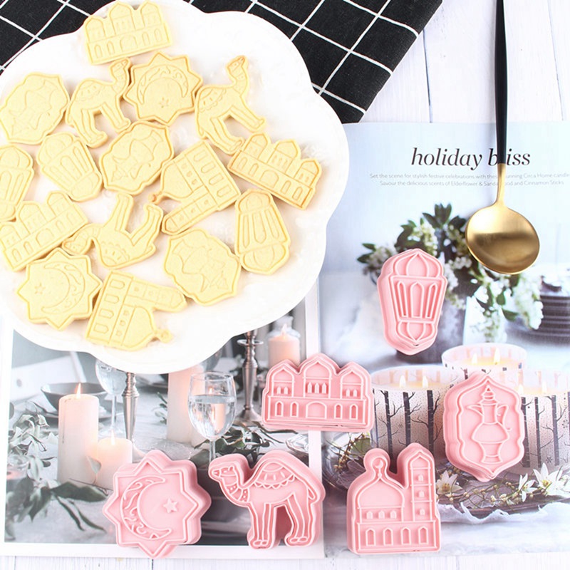 Moule à biscuits Ramadan Kareem, emporte-pièces, outils de cuisson de gâteaux pour Fondant à la maison, décorations de desserts pour fête musulmane islamique Eid Mubarak, 6