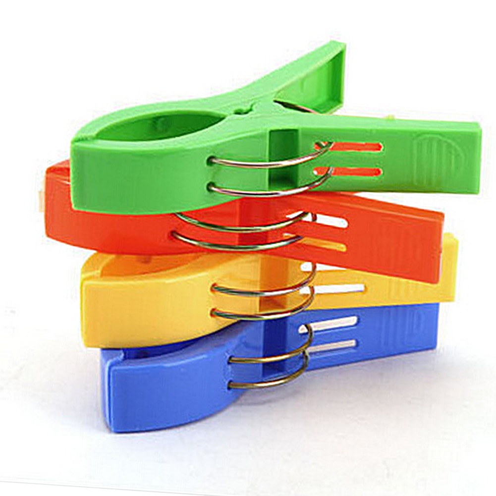 Strand Handtuch Clips, Große Kunststoff Winddicht Kleidung Hängen Anbindung Decke Klemme Halfter für Strand Stuhl, 4 stücke
