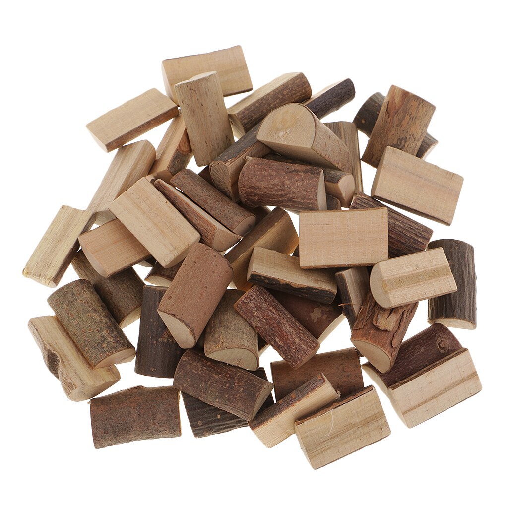 50x Half Cut Wood Log Slices Blocks for DIY Crafts Wedding Party Decoration