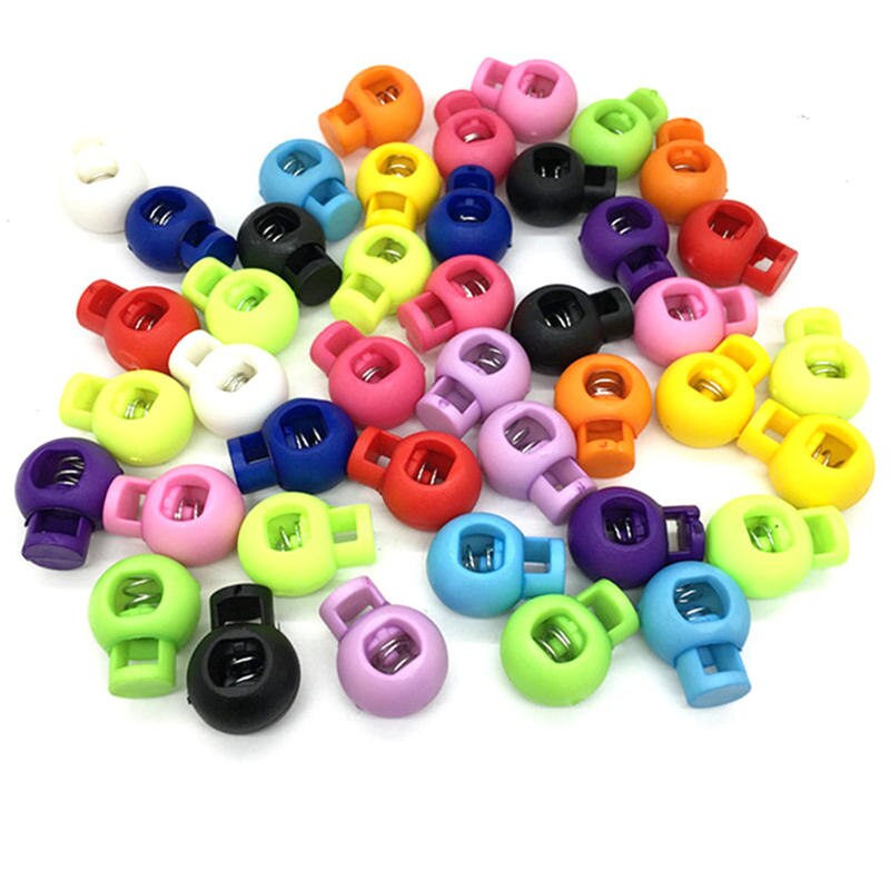 Doreenbeads plast nylon stop snor lås justering spænde beklædningsgenstand hat jakke bukser linning snor snor tilbehør 50 stk