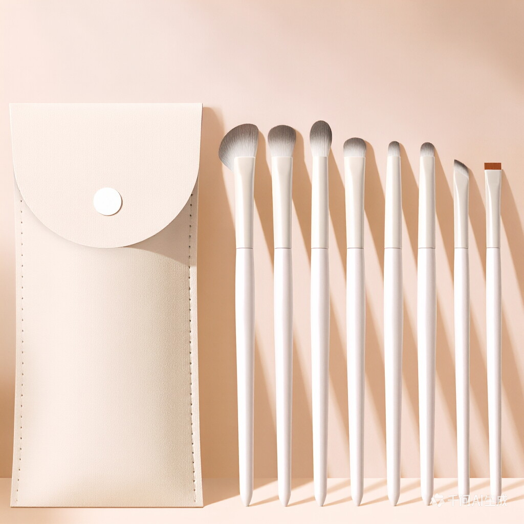 5-delige premium set oogschaduwkwasten, inclusief precisiekwasten voor het aanbrengen van make-up op de wenkbrauwen en voor fijne details – met nylonharen en een handvat van ABS-kunststof, het perfecte cadeau voor liefhebbers van make-up.: groen