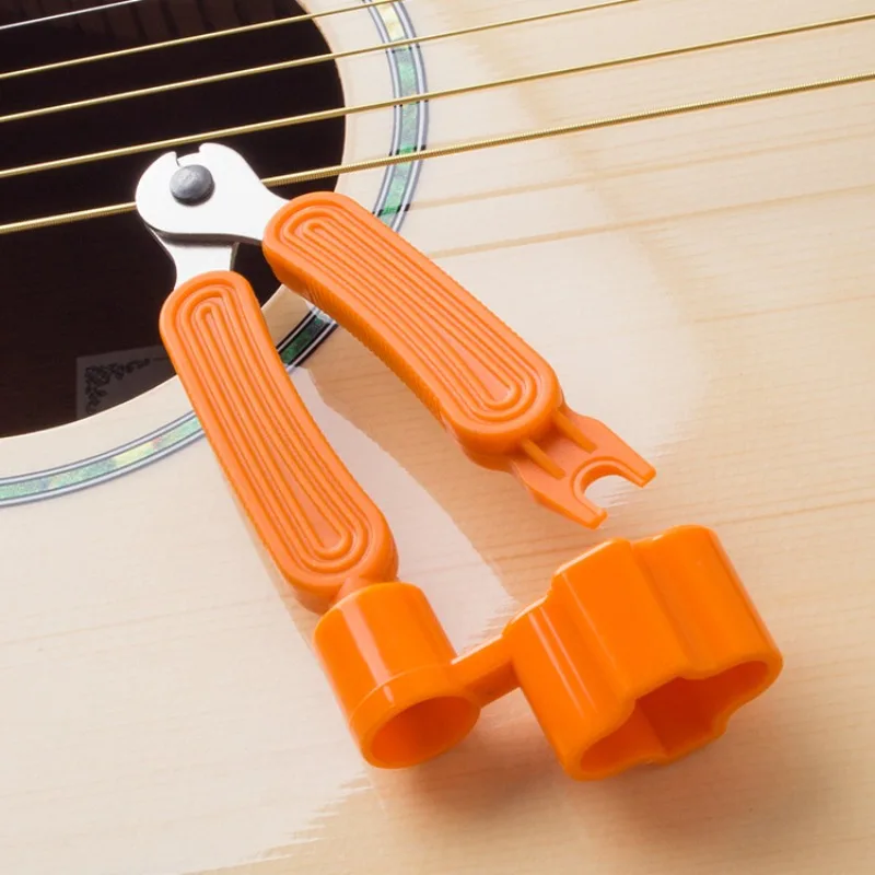 Guitar String Winder and Cutter All-In-1 Restringing Tool-Includes Clippers Bridge Pin Puller Peg Winder for Fit Most Guitars