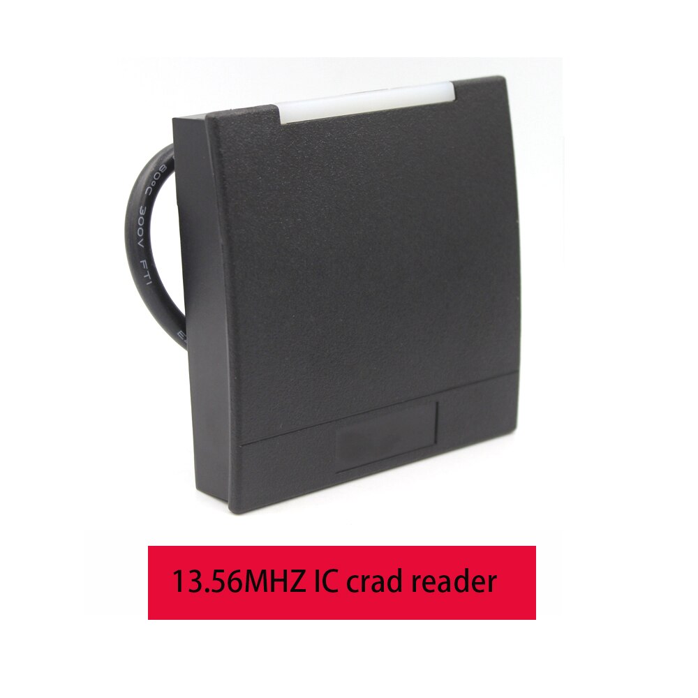 13.56 mhz ic /125 khz rfid proximity kort adgangskontrol læser  wg 26/34 udgang til dør adgangskontrol system sort: 13.56 mhz ic version