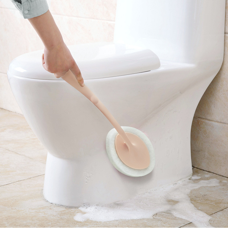 Spazzola in spugna per pulizia multifunzionale a manico lungo lavastoviglie cucina toilette bagno strumento di decontaminazione piastrella per pavimenti