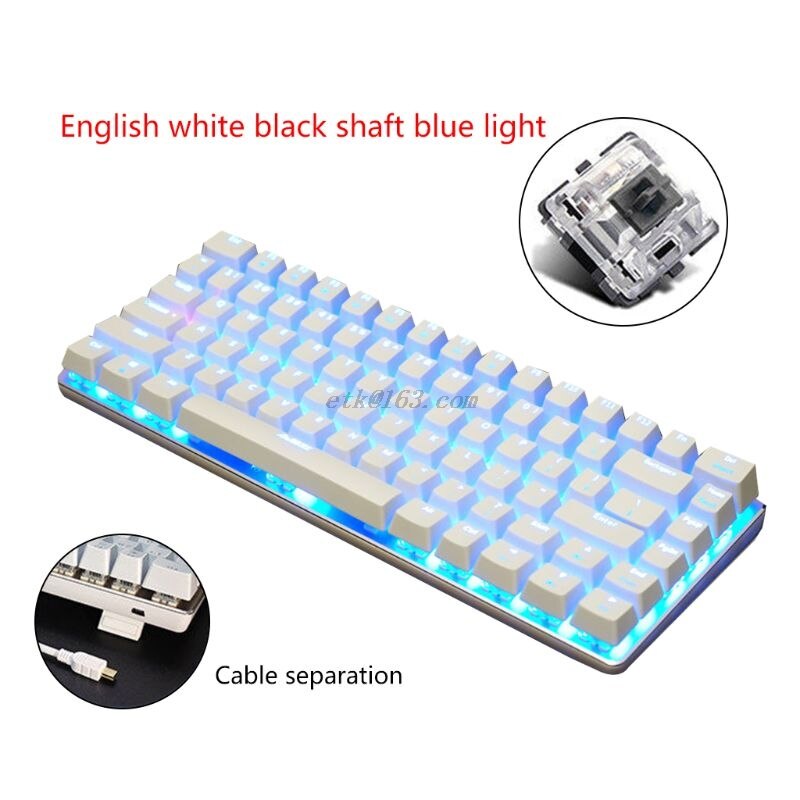 Ajazz AK33 82 Keys Mechanical Keyboard Russian/English Layout Gaming Keyboard RGB Backlight Switch Wired Keypad: 5