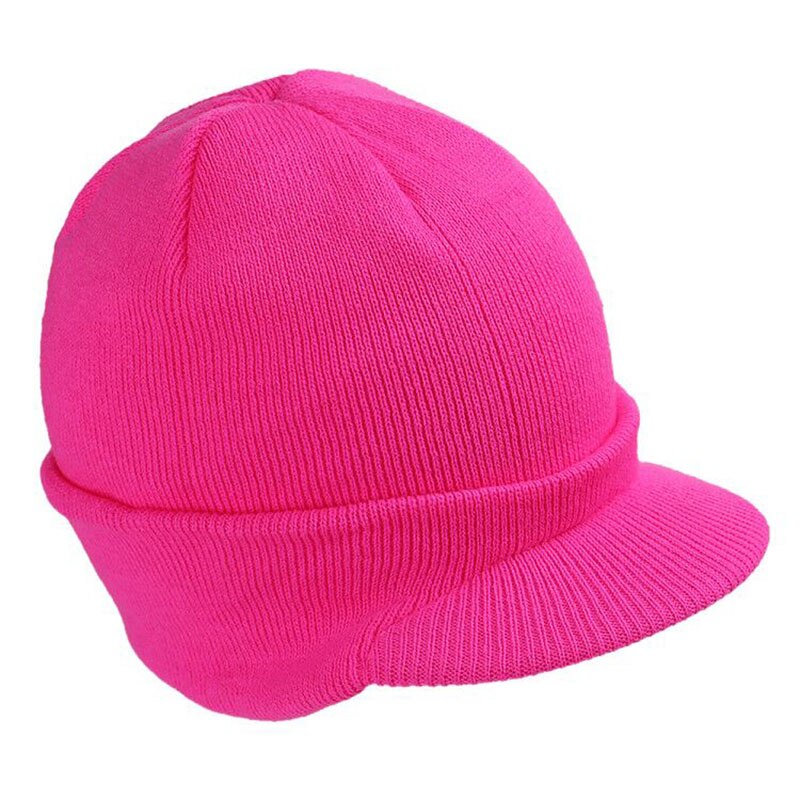 11 Color CoMen Warm Baggy Crochet Visor Brim Beanie Ski Cap Baggy Oversized Knit Skull Hat Sport Peaked Cap