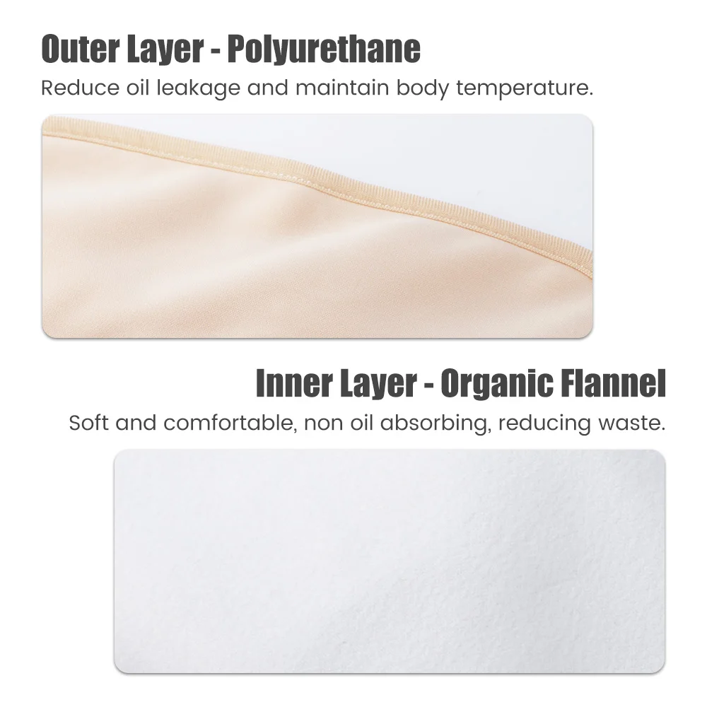 Bio-rizinusölpackung, wiederverwendbare packung mit weichen, elastischen bändern, kompression, verbessert den schlaf, rizinusölwickel für die leber, rizinus