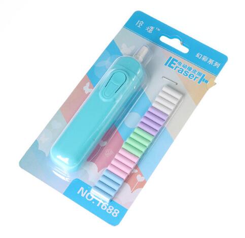 1 Battery Powered Art Painting Special Electric Eraser Wipe Automatic Children'S Festival School Office Stationery: blue