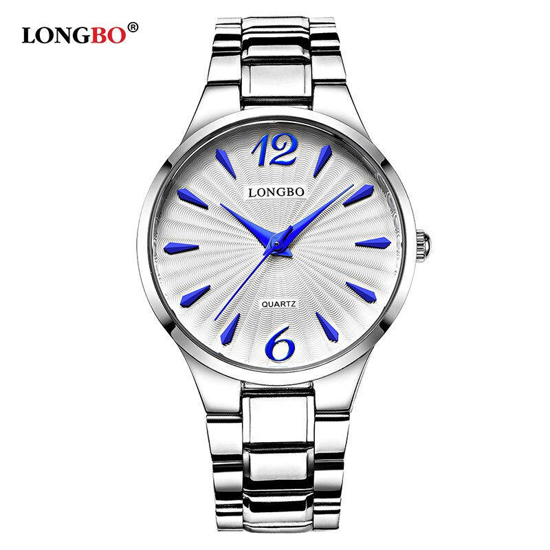 Longbo/80278 Paar Horloge Water Quartz Horloge Casual Stalen Riem Heren Horloge: orange