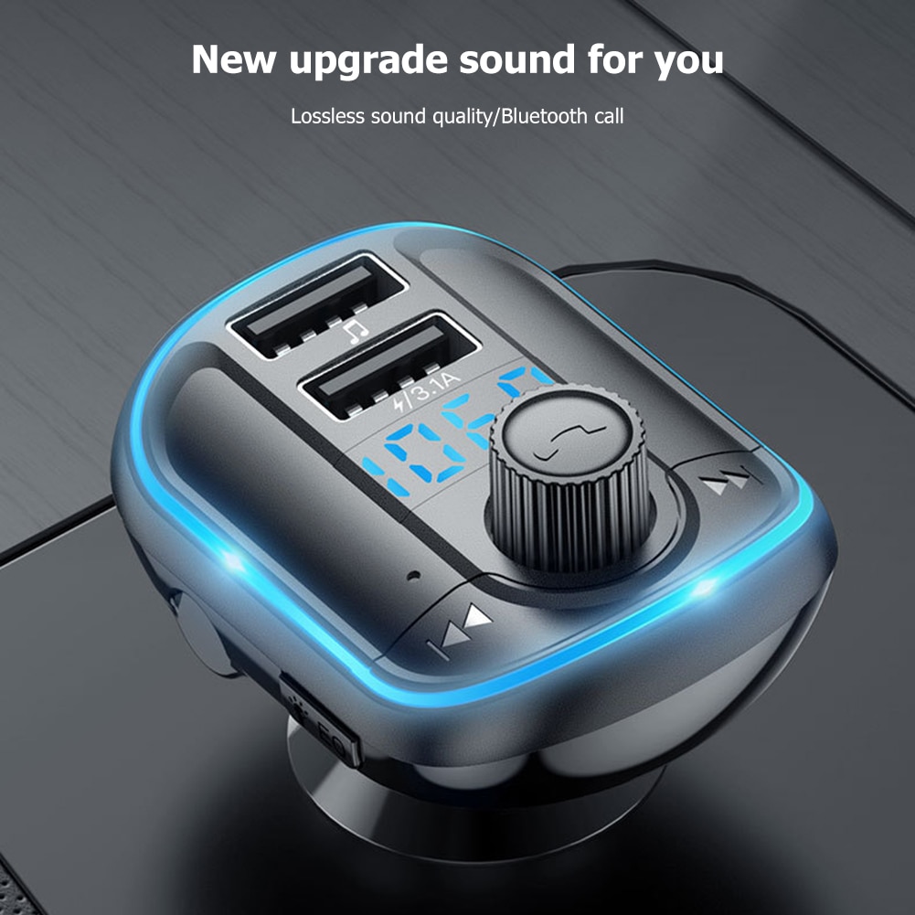 Usb Charger Auto Accessoires Handsfree Auto Fm-zender Draadloze Bluetooth Handsfree MP3 Speler Dual Usb Charger