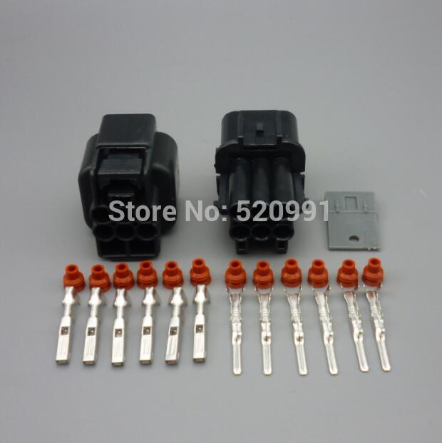 shhworldsea 1set 2.2mm 6 Pin PB625-06027 Female And Male Automotive Waterproof Plastic Electronic Housing Connector Plug