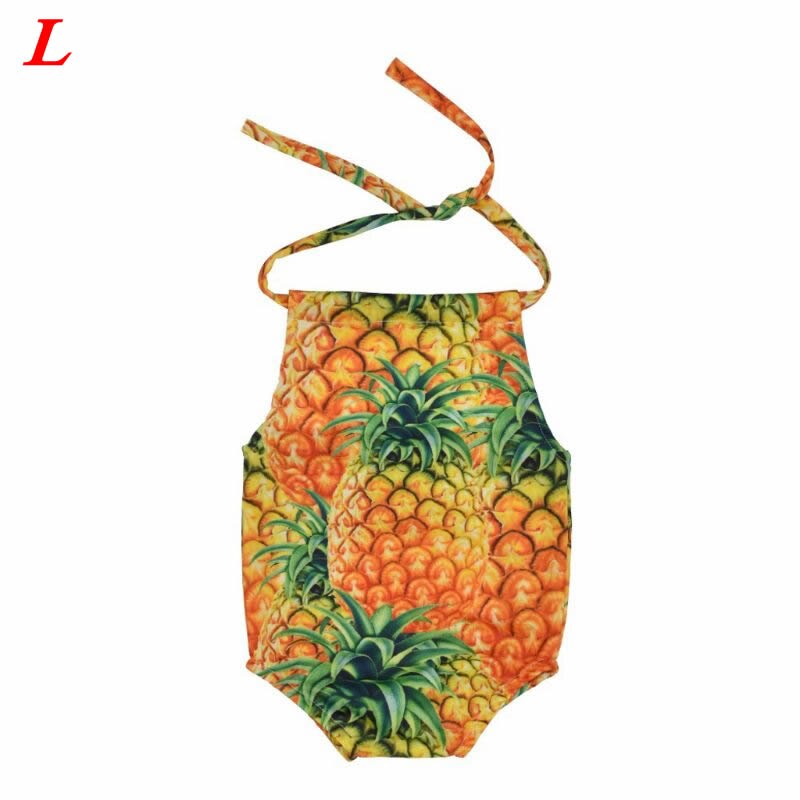 Newborn Kids Baby Girls Swimsuit Bikini Bathing Suit Sleeveless Cute Pineapple Swimsuit Swimwear Bathing Beachwear 1-5Y: L