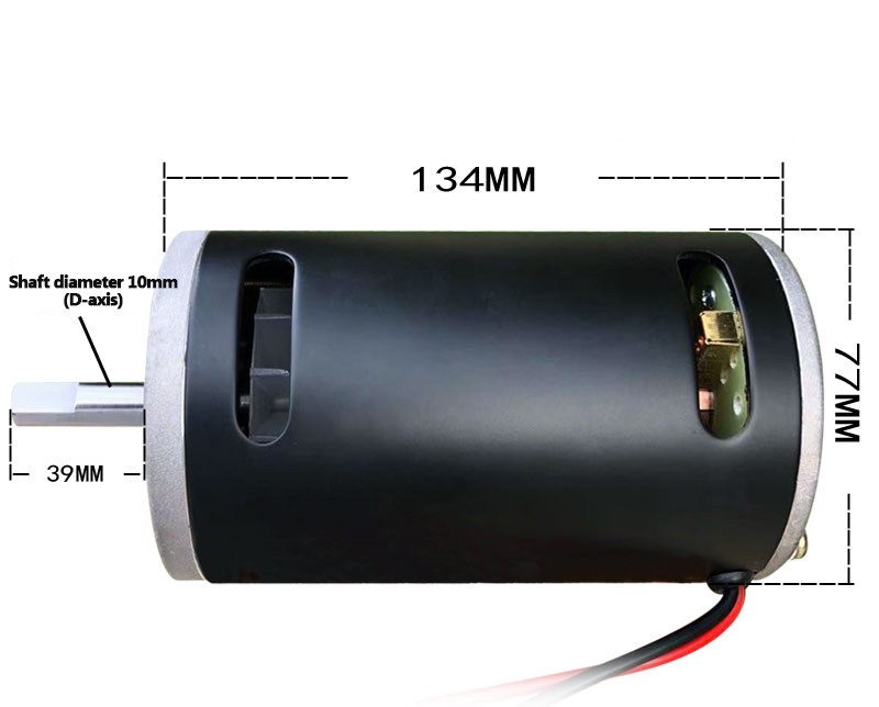 Silnik prądu stałego o dużej mocy, 12v 300w 3600 obr./min , /24v 500w 7000 obr./min, z podwójnym łożyskiem i magnesami trwałymi, obracający się w prawo i w lewo