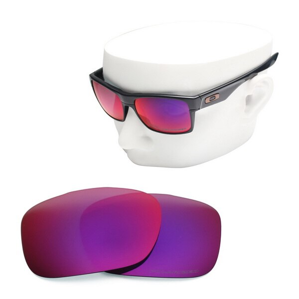 OOWLIT Anti-Scratch Ersatz Linsen für-Oakley TwoFace OO9189 Geätzt Polarisierte Sonnenbrille: Purple Red Mirror