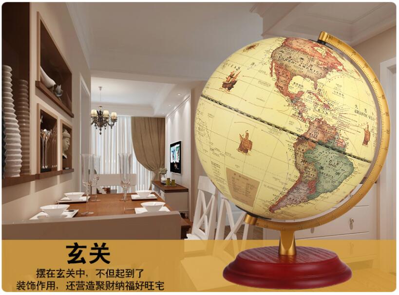 Chinesische-Englisch Lehre globen 32cm HD Schüler Europäischen Stil retro globus ornamente büro studie wohnzimmer dekoration globus
