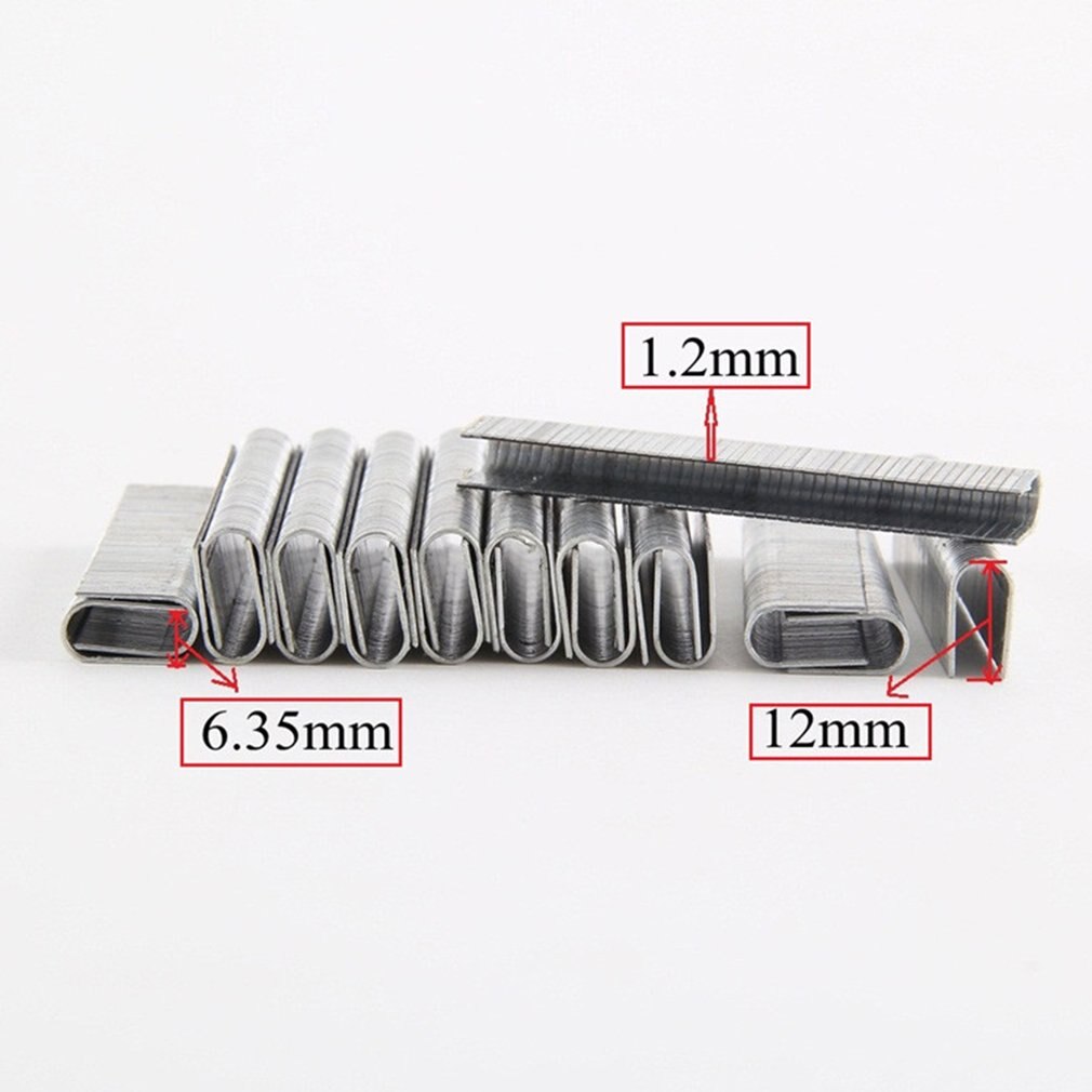 1000Pcs/pack U-Shaped Staples 1.2MM Thick Rustproof Nails For Framing Tacker Hand Staple Gun Accessories Carpenter Tool