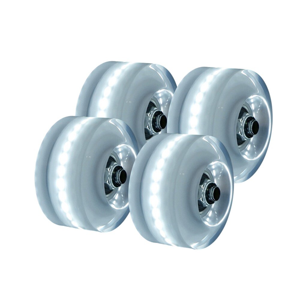 Luminous Roller Skate Wheels 4pcs LED Sliding Light Quad Roller Skating Flashing Wheel Rollers Durable Luminous Replacement L824: E