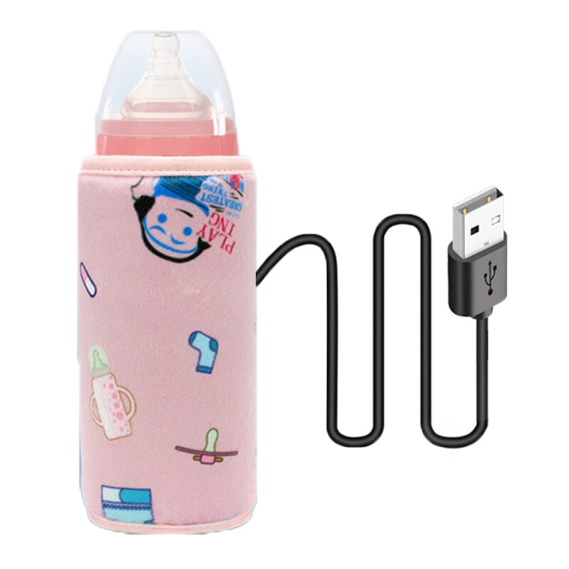 USB Milk Water Warmer Baby Bottle Travel Portable Car Outdoor Infant Feeding Bottle Heated Cover Insulation Thermostat Heater