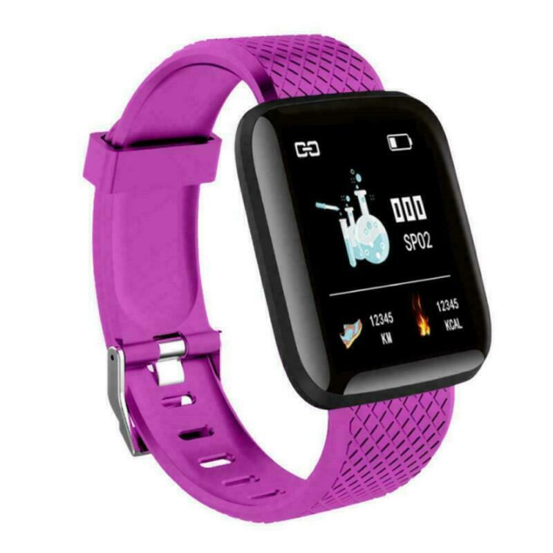 D13 smart ur mænd kvinder til android apple telefon vandtæt 116 plus puls tracker blodtryk ilt sport smartwatch: Lilla