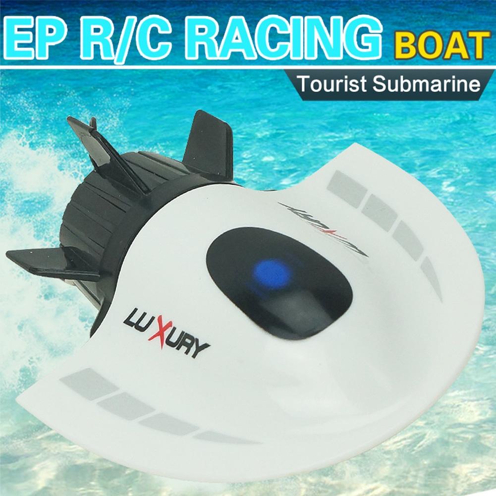 5 Kanaals Snelheid Radio Elektrische Rc Boot Mini Toeristische Submarine Creëren Racing Boot Speelgoed Radio Submarine Afstandsbediening: White