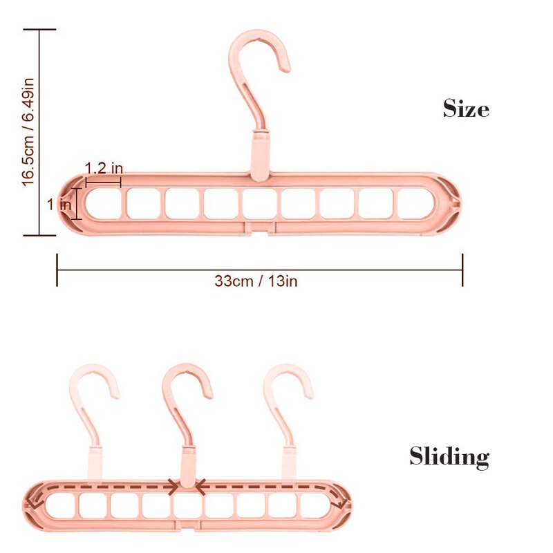 Vridbar 9- -håls klädhängare flerportsstöd cirkel klädställning garderob förvaring torkning plasthängare klädhängare