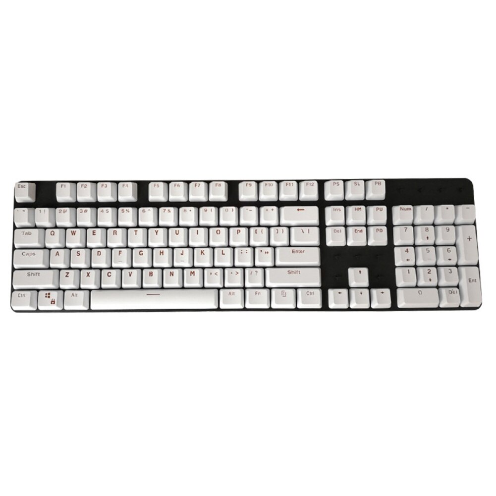 Translucent Double Shot PBT 104 KeyCaps Backlit For Cherry MX Keyboard Switch: White