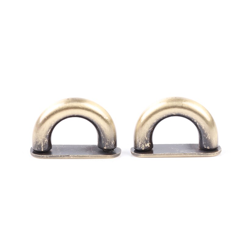 2 Stuks Metalen D-Ring Tas Connector Anker Gespen Boogbrug Met Schroeven Hanger Haken Tassen Riemen Riem leer Ambachten: bronze